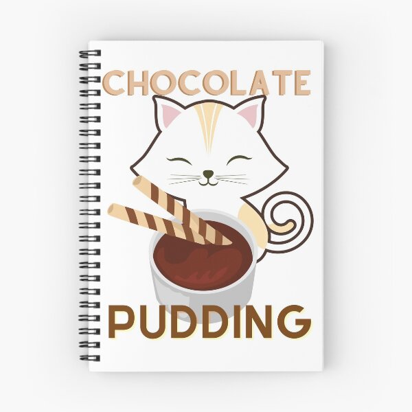 Item preview, Cute kawaii cat chocolate pudding designed and sold by stickers-custom.