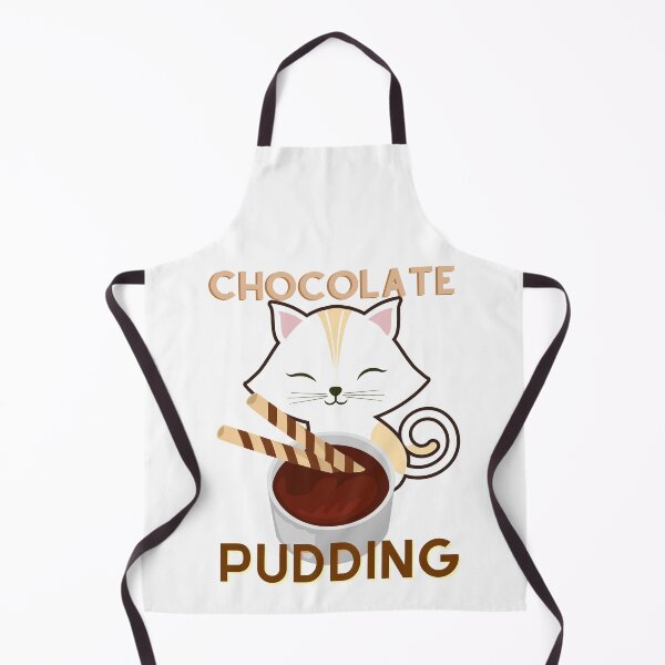 Item preview, Cute kawaii cat chocolate pudding designed and sold by stickers-custom.