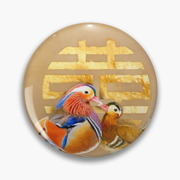 Item preview, Mandarin Ducks and Double Happiness Symbol designed and sold by k9printart.