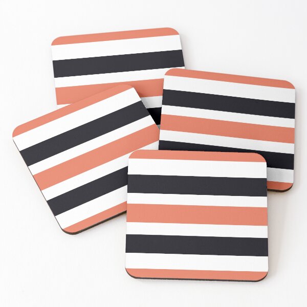 Item preview, Pretty orange French stripes pattern designed and sold by Tanuja  Sharma.