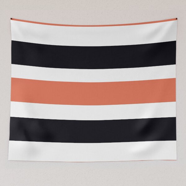 Item preview, Pretty orange French stripes pattern designed and sold by Tanuja  Sharma.