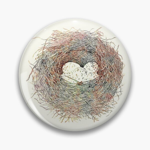 Item preview, Painted Bird Nest Eggs Mottled Watercolor  designed and sold by Anna Lemos.