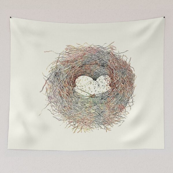 Item preview, Painted Bird Nest Eggs Mottled Watercolor designed and sold by Anna Lemos.
