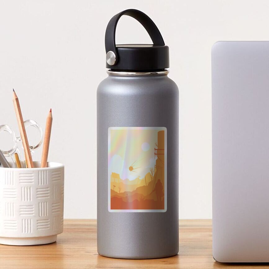 Vista previa del artículo con la obra «Pegatina holográfica», diseñado y vendido por Thomasmoka.