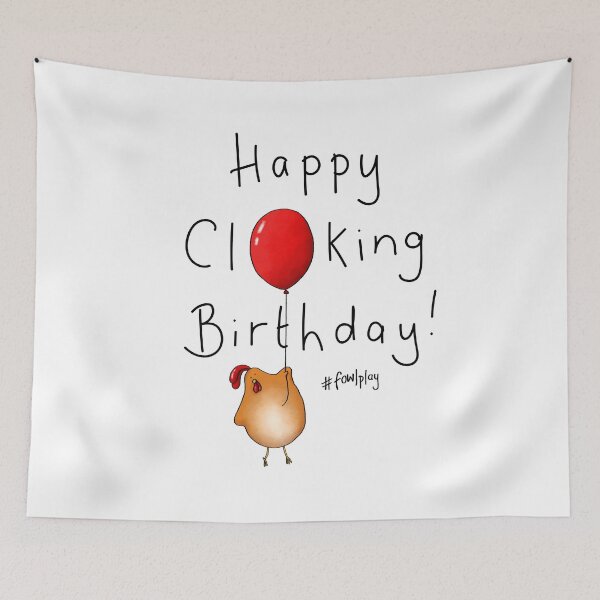 Item preview, Happy Clucking Birthday designed and sold by hollysimons.