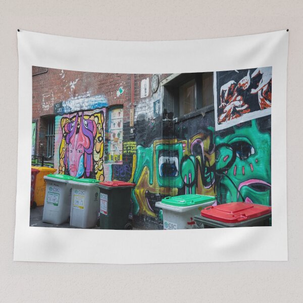 Item preview, Melbourne laneway decorated with legal wall art designed and sold by Martin Berry Photography.