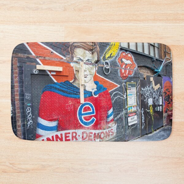 Item preview, Inner Demons artwork in a Melbourne laneway Australia designed and sold by Martin Berry Photography.