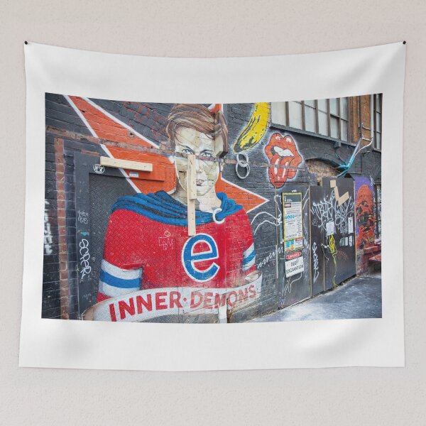 Item preview, Inner Demons artwork in a Melbourne laneway Australia designed and sold by Martin Berry Photography.