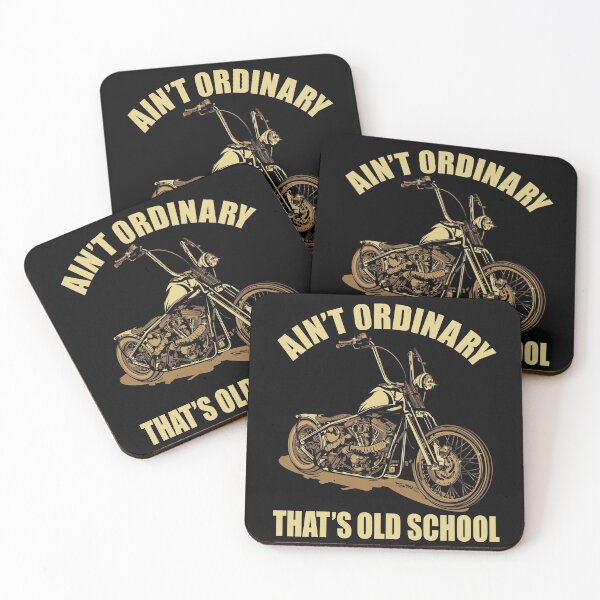 Item preview, Ain’t Ordinary,That’s Old School,simple and cool old school bike, vintage brown tone illustration designed and sold by Lekrock.