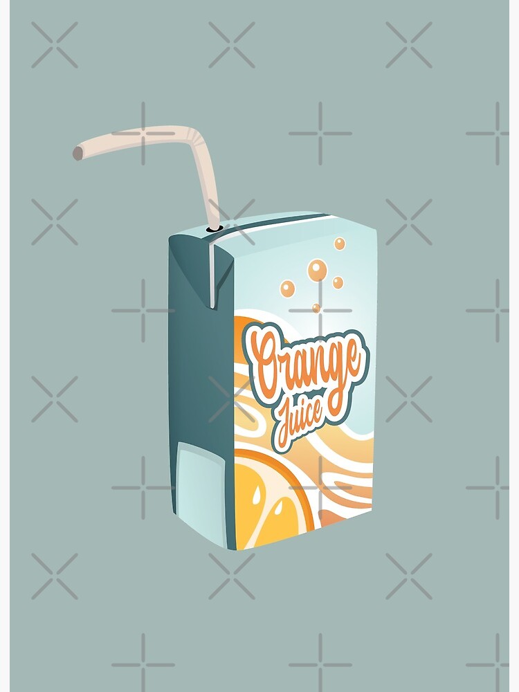 Orange Juice Box Art Board Print for Sale by Gmaish