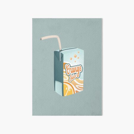 Orange Juice Box Art Board Print for Sale by Gmaish