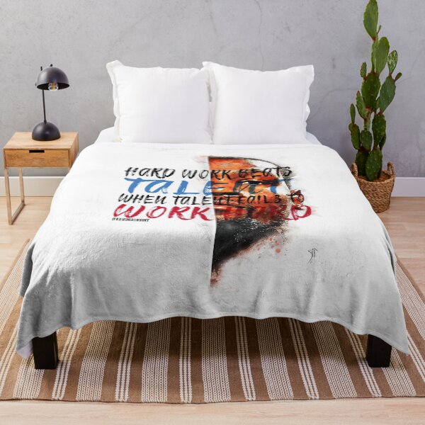 Item preview, Kevin Durant Inspiration Saying Motivational Quote Watercolor sketching Positive quote: Hard work beats talent when talent doesn't work hard. designed and sold by scribblelife.