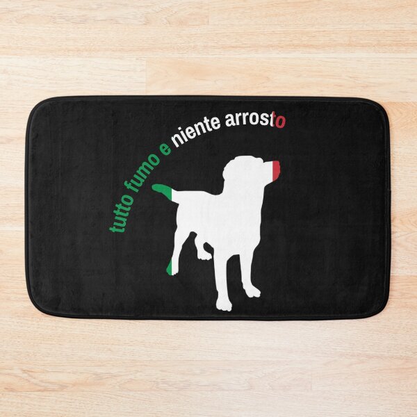 Item preview, tutto fumo e niente arrosto, all bark and no bite, Italian dog saying designed and sold by DesignsofNote.