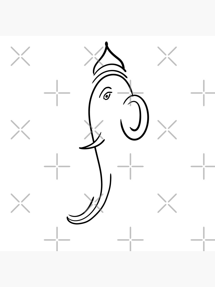 Image of Sketch Of Hindu God Lord Ganesha Or Ganpati Creative Outline  Editable Vector Illustration-AY035111-Picxy