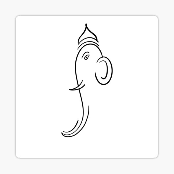 Simple Drawing of Lord Ganesha Face | Draw Ganpati Bappa Step by Step | Ganesha  drawing, Mini drawings, Easy drawings
