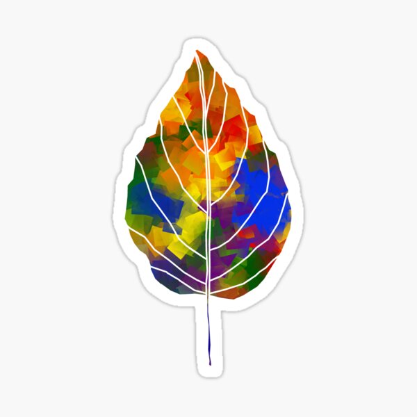 Rainbow Leaf Sticker