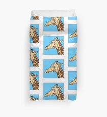 Giraffe is not amused Duvet Cover