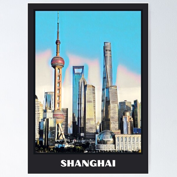 Vista previa del artículo con la obra «Shanghai», diseñado y vendido por SofiaStutio.