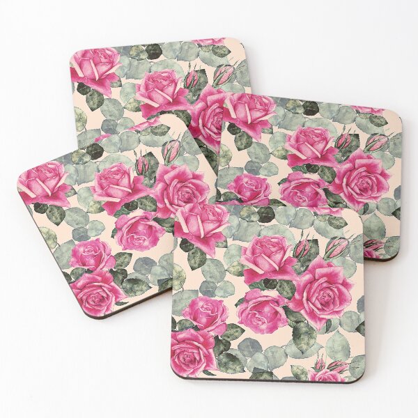 Item preview, pink roses watercolor designed and sold by cutecrazytshirt.