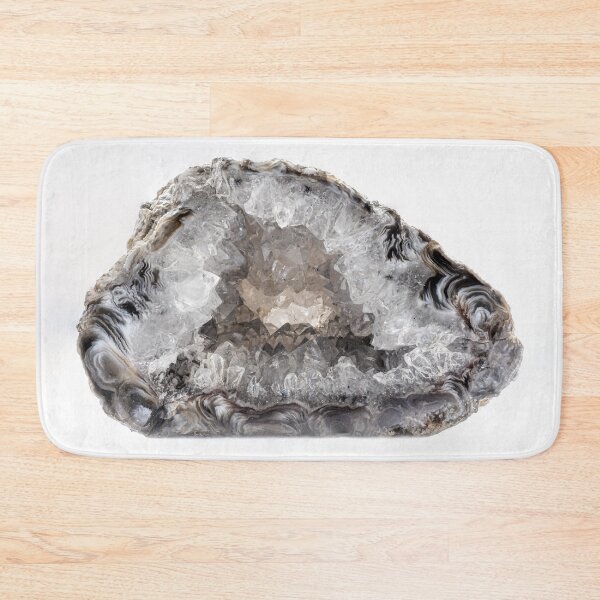 Item preview,  Amethyst white gray rock crystal cut healing stone designed and sold by wunderfamily.