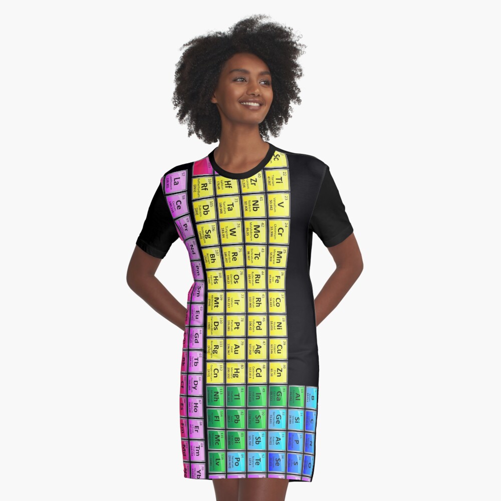 118 Element Periodic Table Graphic T-Shirt Dress