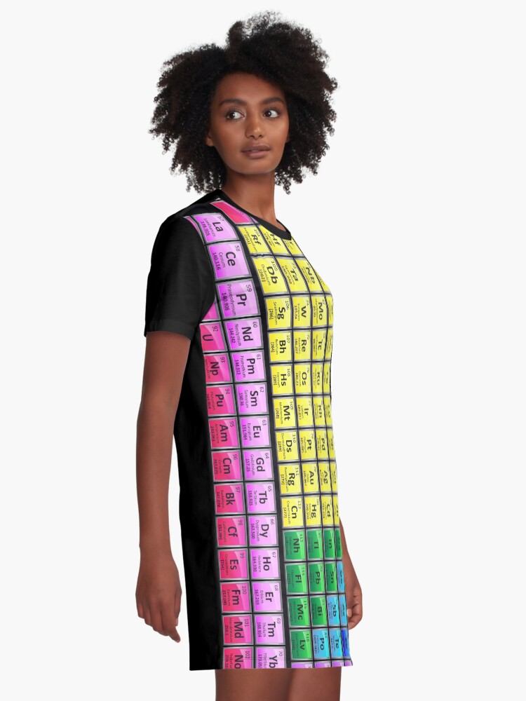 Alternate view of 118 Element Periodic Table Graphic T-Shirt Dress