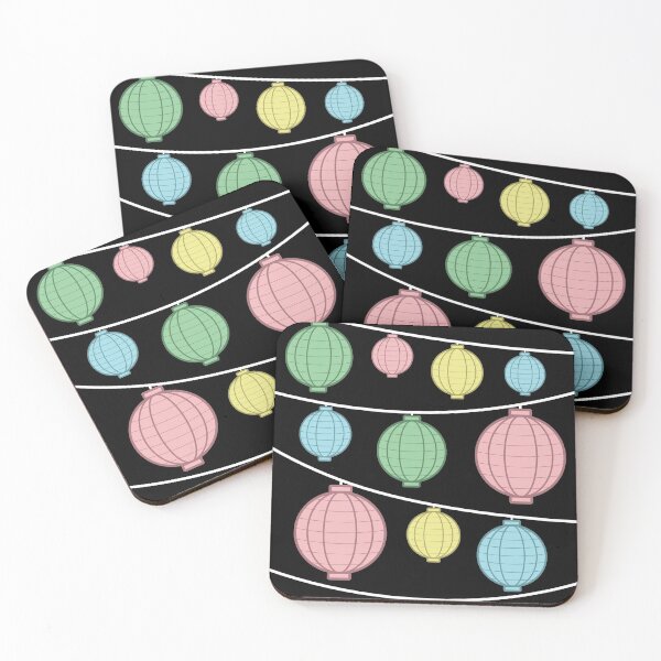 Item preview, Lanterns | Green Pink Yellow Blue | Pastel designed and sold by Wintre2.