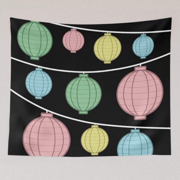 Item preview, Lanterns | Green Pink Yellow Blue | Pastel designed and sold by Wintre2.
