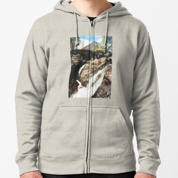 Buachaille Etive Mor digital painting Zipped Hoodie