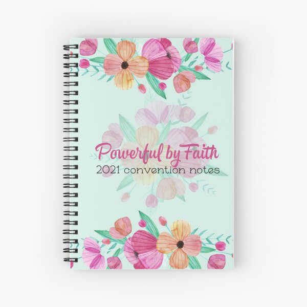 Item preview, JW Notebook, Powerful by Faith, JW Meeting, JW Assembly, 2021 Notebook, public talk notes designed and sold by Rachel Vass.