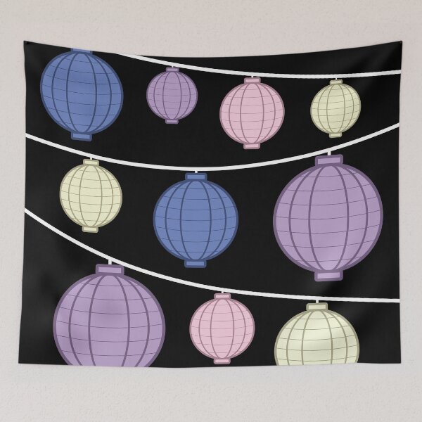 Item preview, Lanterns | Purple Pink Yellow Blue | Pastel designed and sold by Wintre2.