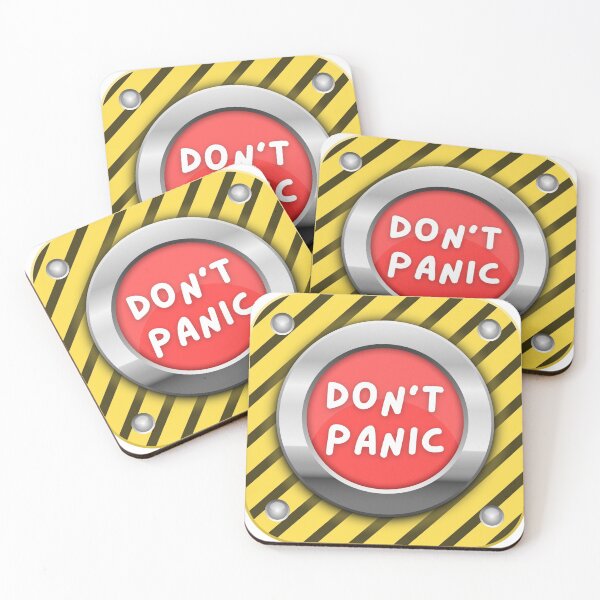 Item preview, Don't panic panic button designed and sold by stickers-custom.