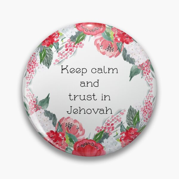Item preview, JW Notebook, Years text - keep calm and trust in Jehovah, JW Meeting, 2021 Notebook, meeting notes designed and sold by Rachel Vass.