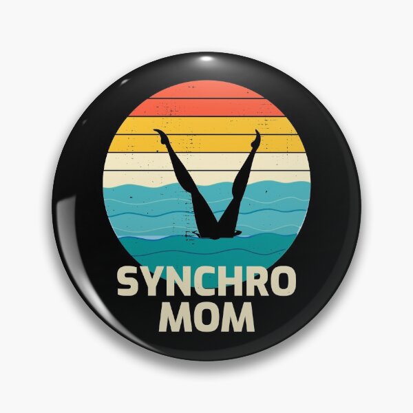 Item preview, Synchro Swim Swimmer Synchronized Swimming Mom Vintage Retro Sunset designed and sold by CuteDesigns1.