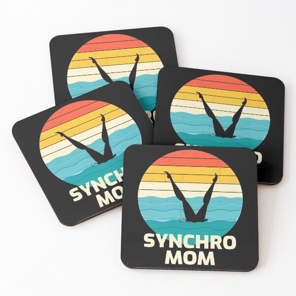 Item preview, Synchro Swim Swimmer Synchronized Swimming Mom Vintage Retro Sunset designed and sold by CuteDesigns1.
