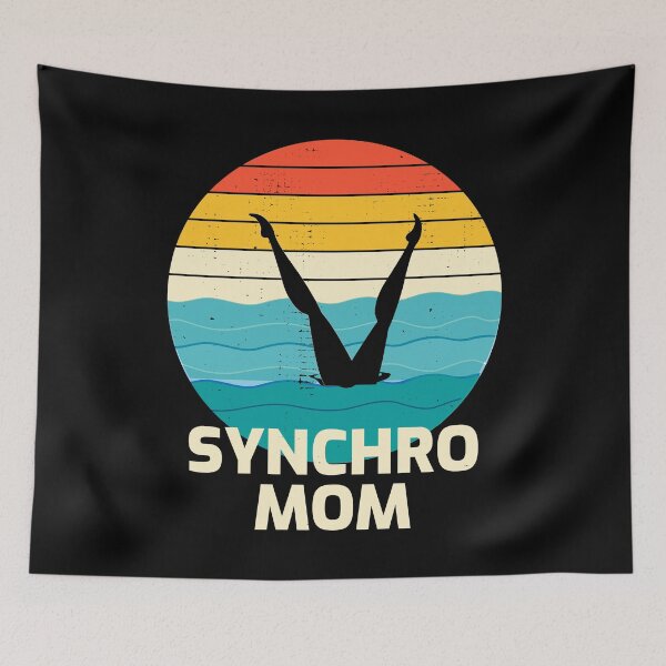 Item preview, Synchro Swim Swimmer Synchronized Swimming Mom Vintage Retro Sunset designed and sold by CuteDesigns1.