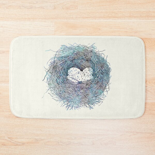 Item preview, Painted Bird Nest Eggs Blue Watercolor  designed and sold by Anna Lemos.