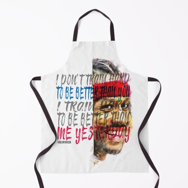 Item preview, Allen Iverson Inspiration Saying Motivational Quote Watercolor sketching Positive quote:  I don't train hard to be better than you. I train hard to be better than me yesterday designed and sold by scribblelife.