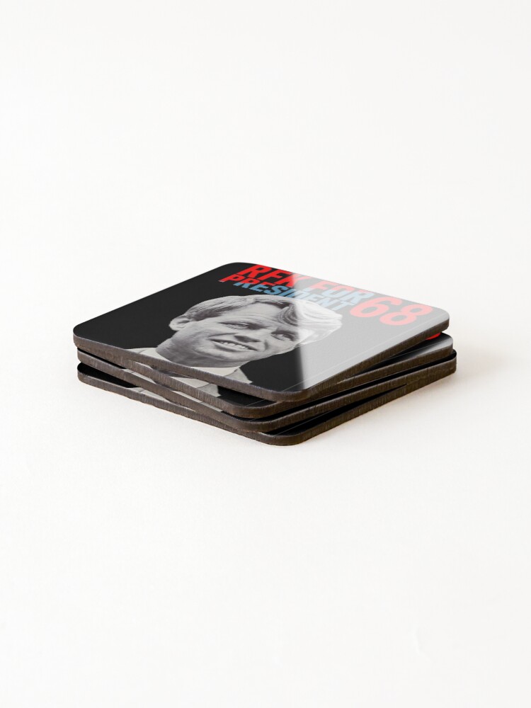Thumbnail 4 of 5, Coasters (Set of 4), President 1968 RFK designed and sold by SlothWingTee.