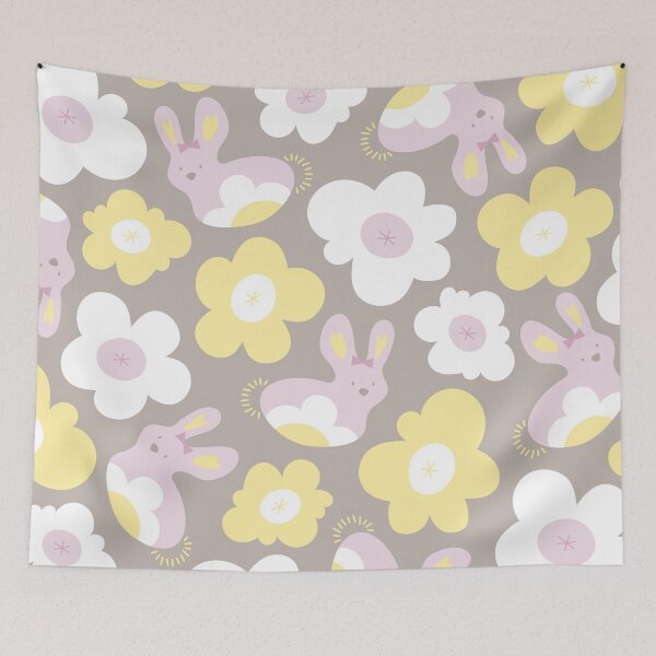 Item preview, Whimsical Girl Baby Bunny And Daisies II designed and sold by fatfatin.