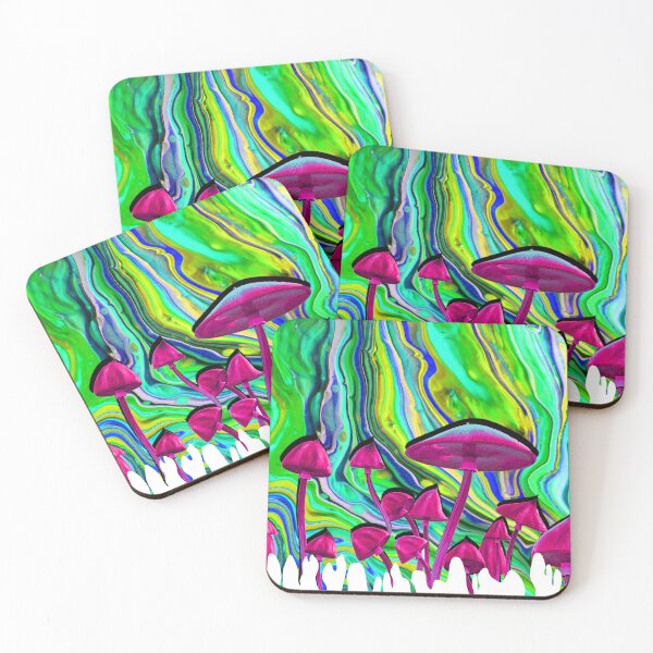 Item preview, Trippy Mushrooms With Trippy Colors Painting Style designed and sold by Ondis.