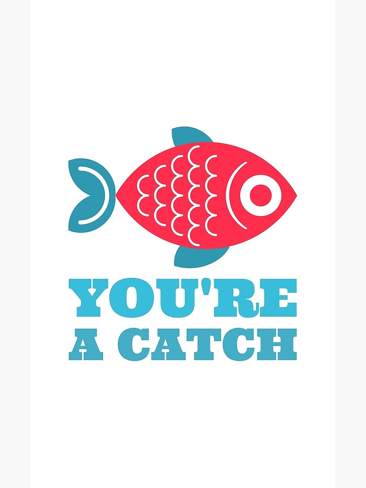 You're Such a Catch, Cute Love Card, Fishing Card, You're A Catch Card,  Cute Valentine's Day Card, Anniversary Card, Cute Birthday Card 