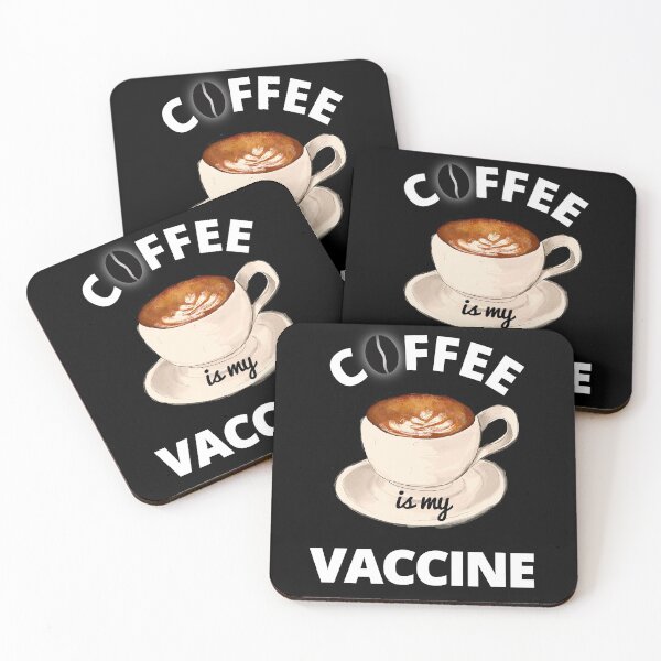 Item preview, Coffee is my vaccine  designed and sold by JooArtPrints  ★★★★★.
