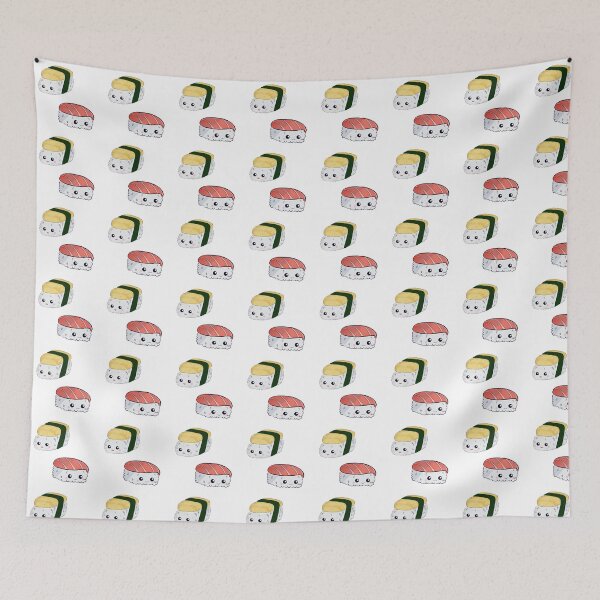 Item preview, Kawaii Sushi Digital Art Japanese Food Asian  designed and sold by kristinedesigns.