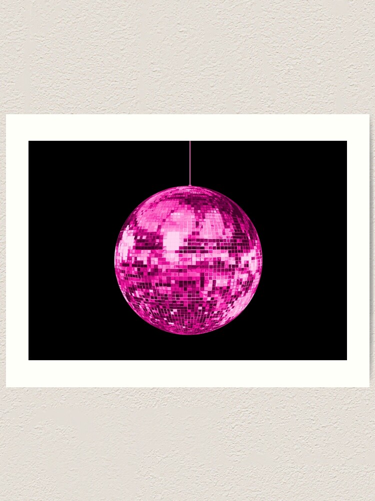 Pink Vintage Sparkling Disco Ball | Art Print