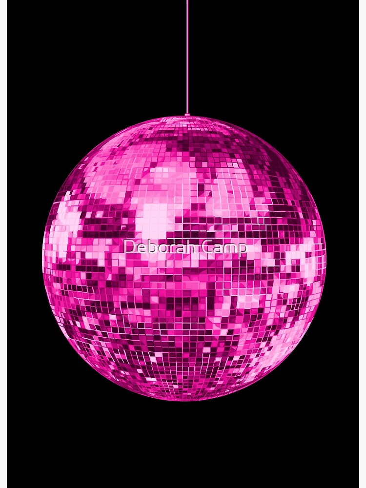 Pretty Pink Music Disco Ball Balloons Framed Art Print by Art by Deborah  Camp