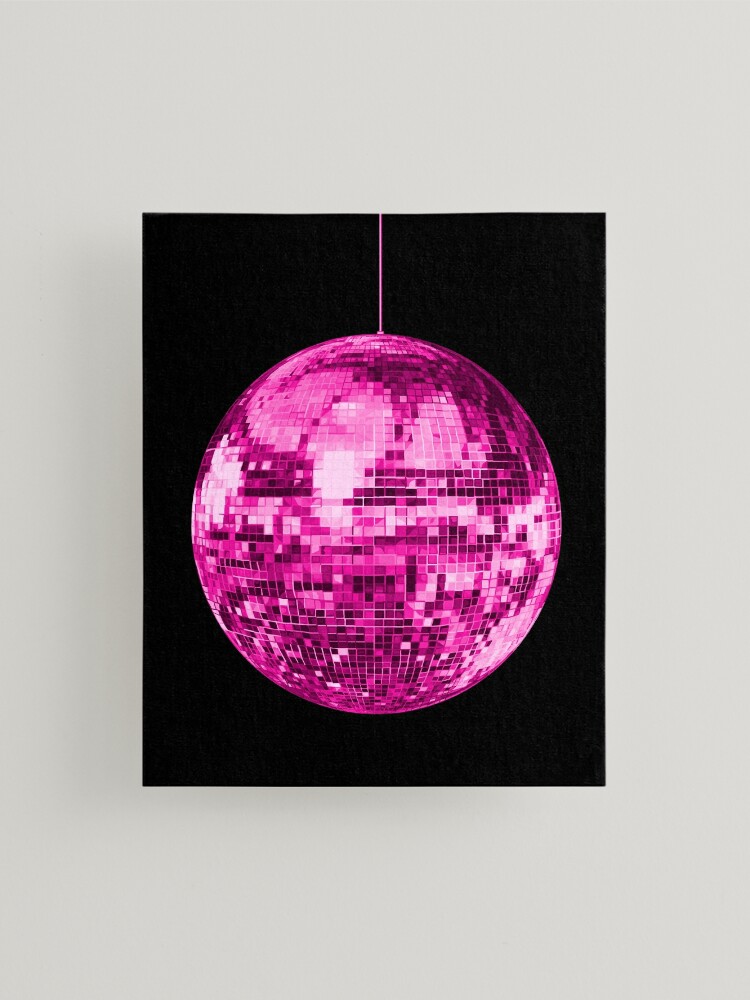 Pink Vintage Sparkling Disco Ball Sticker by Art by Deborah Camp