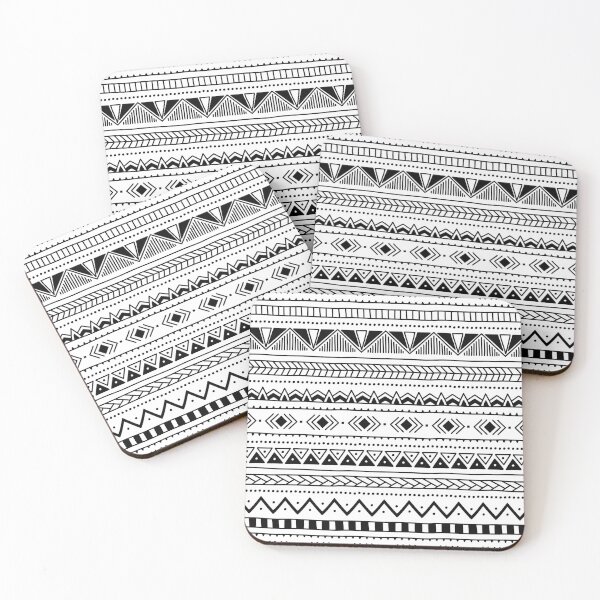 Item preview, Bohemian pattern black and white  designed and sold by halaalghareeb.