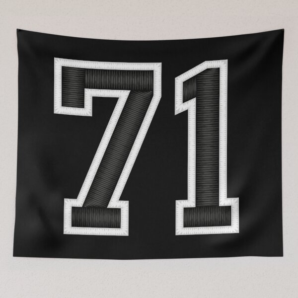 Item preview, 71 Black Jersey Sports Number seventy-one Football 71 designed and sold by elhefe.
