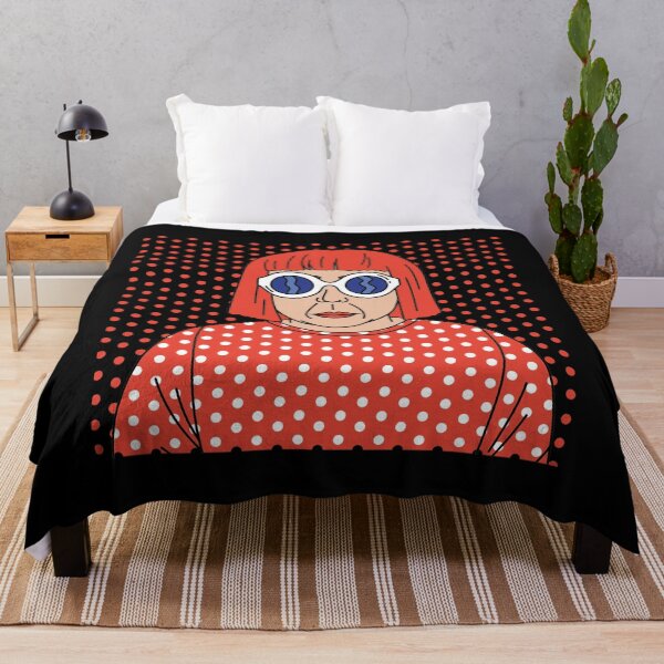 yayoi kusama anime Throw Blanket